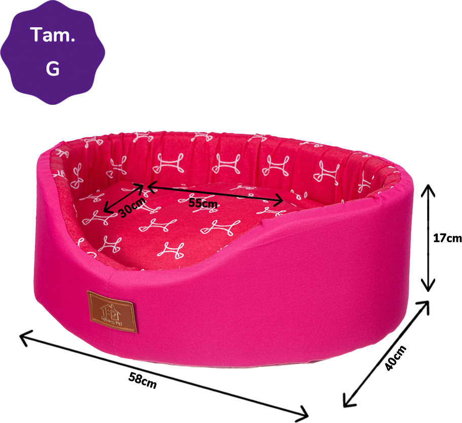 Cama Europa Paris Fábrica Pet Pink - Tam. G