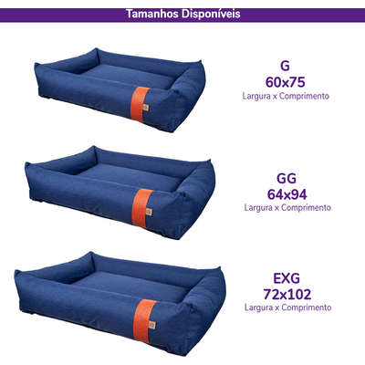 Cama Fábrica Pet Lona Azul Marinho