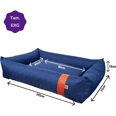 Cama Fábrica Pet Lona Azul Marinho