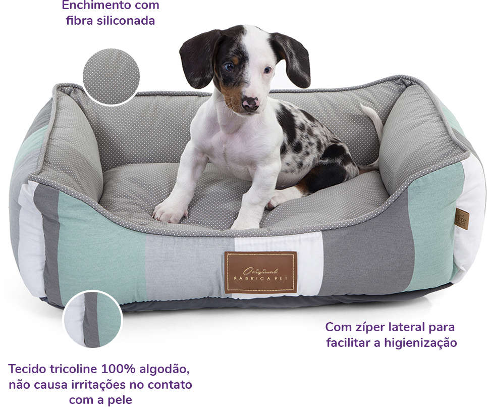 Cama Fábrica Pet Decor Cinza - Tam. P
