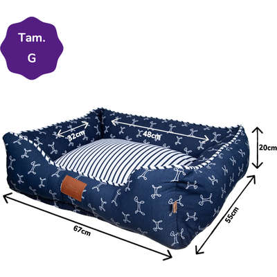 Cama Fabrica Pet Munique Azul Marinho