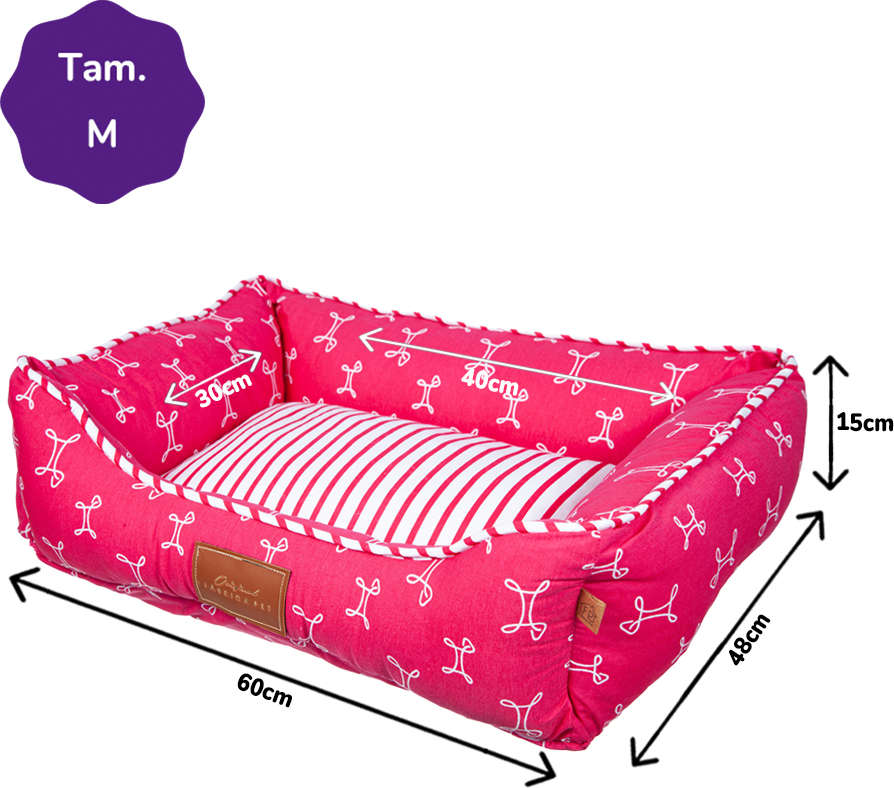 Cama Fabrica Pet Munique Pink - Tam. M