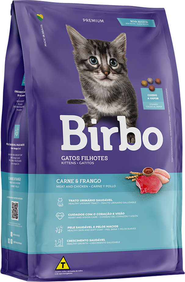Ração Seca Birbo Carne e Frango para Gatos Filhotes - 15Kg