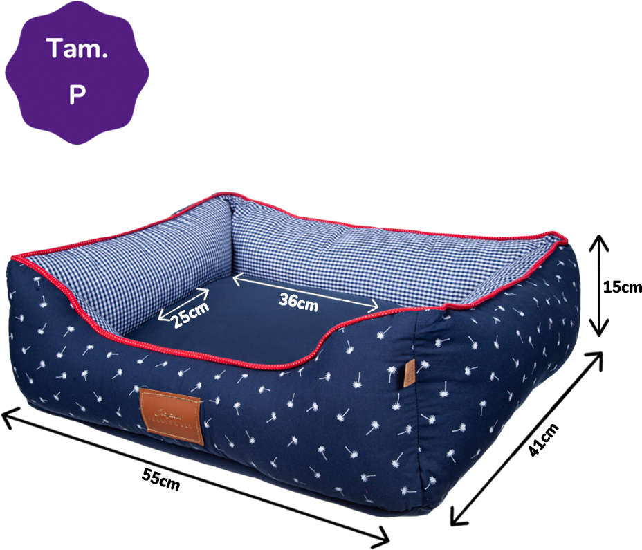 Cama 2 em 1 Fábrica Pet Nave Azul - Tam. P