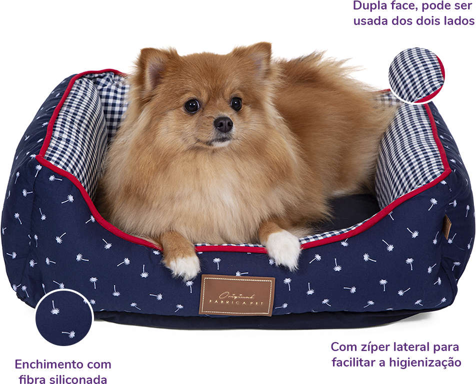 Cama 2 em 1 Fábrica Pet Nave Azul - Tam. P