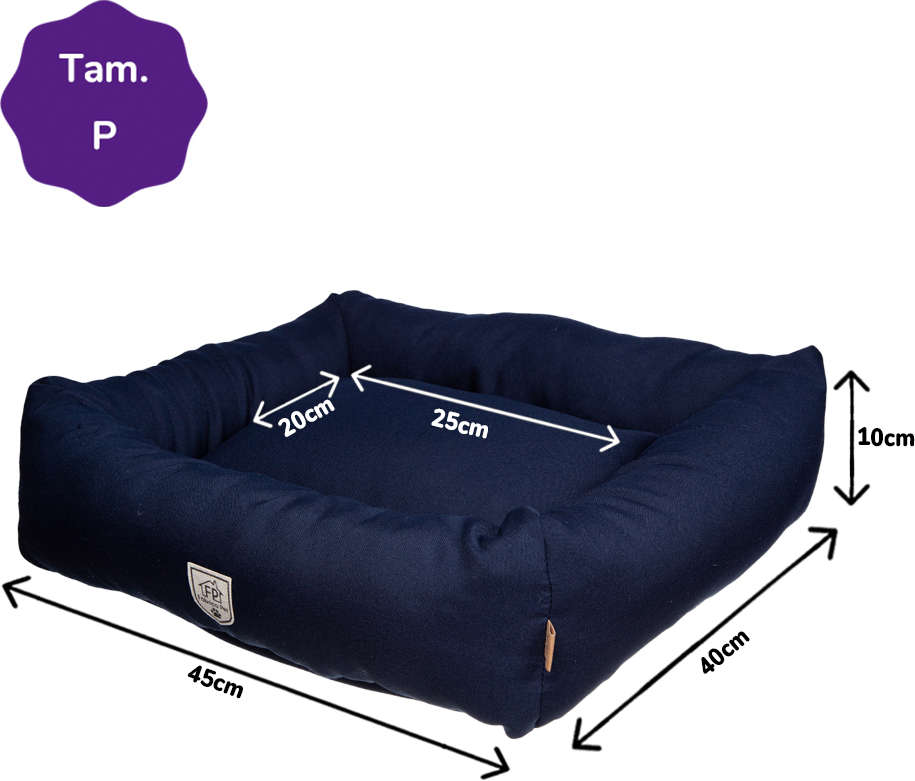 Cama Retangular Fábrica Pet Marinho - Tam. P