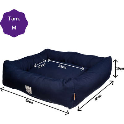 Cama Retangular Fábrica Pet Marinho