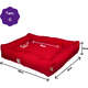 Cama Retangular Fábrica Pet Vermelha
