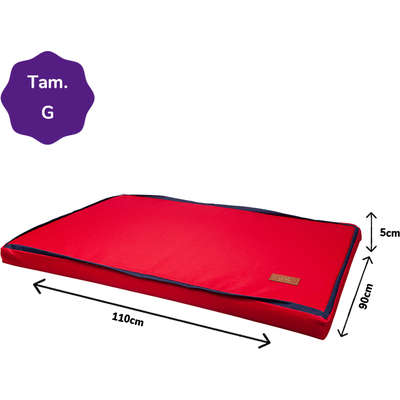 Colchonete Fábrica Pet Impermeável 5 cm Vermelho