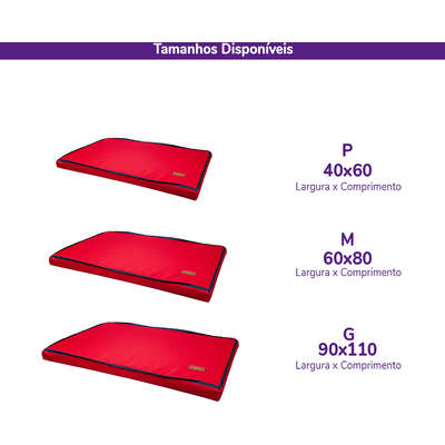 Colchonete Fábrica Pet Impermeável 5 cm Vermelho