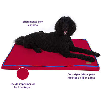 Colchonete Fábrica Pet Impermeável 5 cm Vermelho