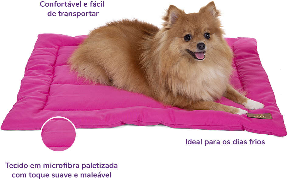 Edredom Fabrica Pet Liso Rosa- Tam. G