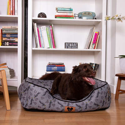Cama Disney Mickey Quadrada Polegar Cinza