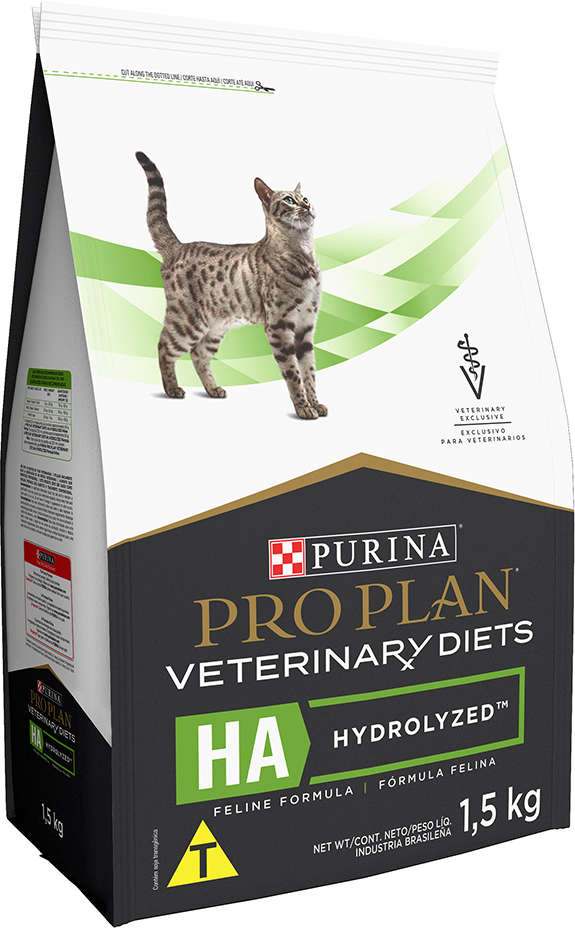 Ração Seca Nestlé Purina Pro Plan Veterinary Diets HA Hydrolyzed para Gatos - 1,5Kg