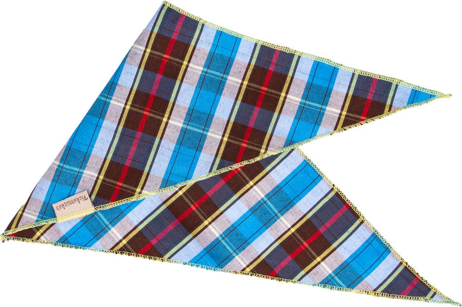 Bandana Pickorruchos Azul Xadrez - Tam. P