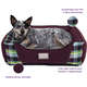 Cama Reciclato Scot Xadrez Vinho