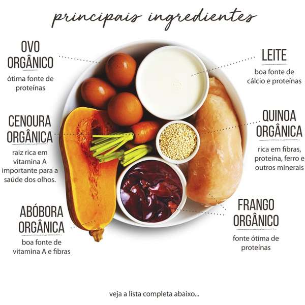Principais ingredientes do produto