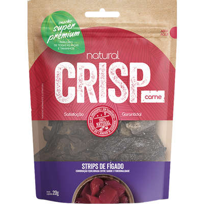 Petisco Natural Crisp Strips de Fígado