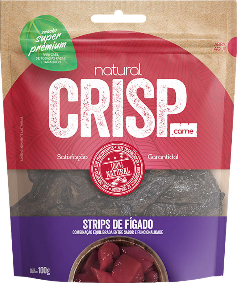 Petisco Natural Crisp para Cães Sabor Fígado - 100g