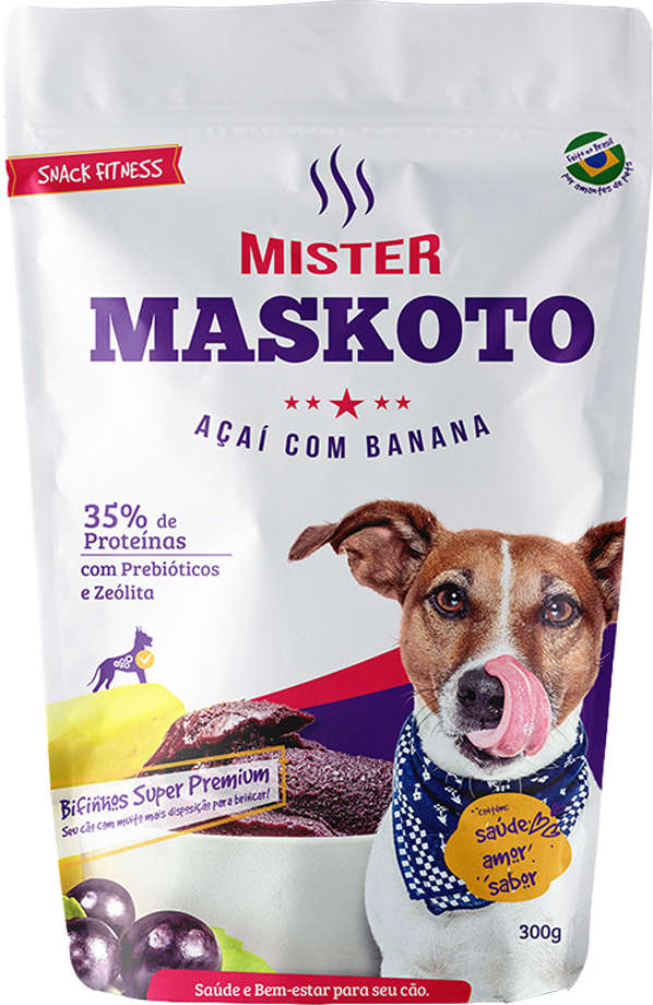 Bifinho Maskoto para Cães Sabor Açaí com Banana - 300g