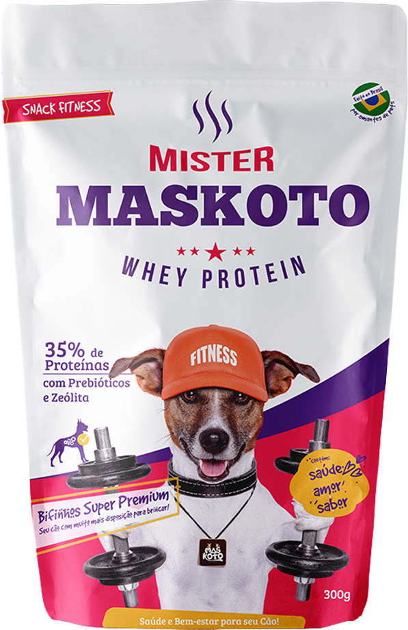 Bifinho Maskoto para Cães Sabor Whey Protein - 300g