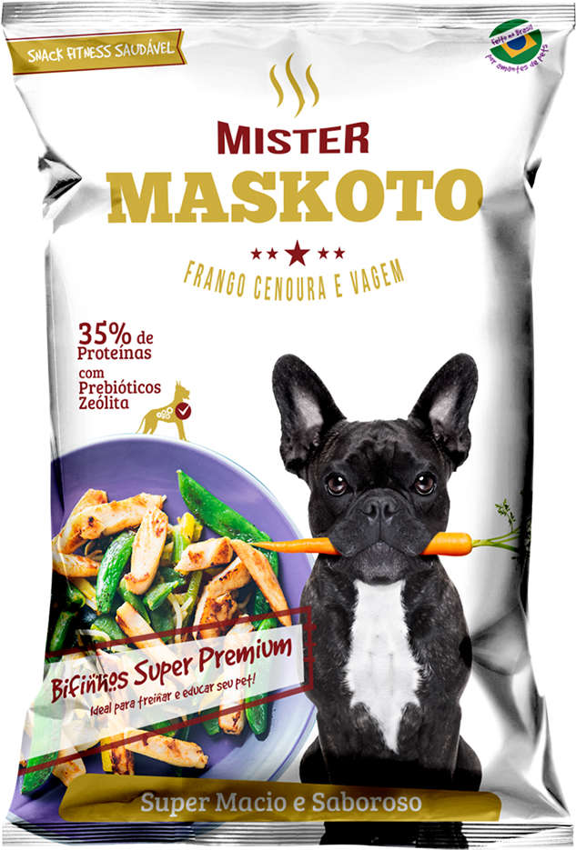 Bifinho Maskoto para Cães Sabor Frango e Cenoura - 60g