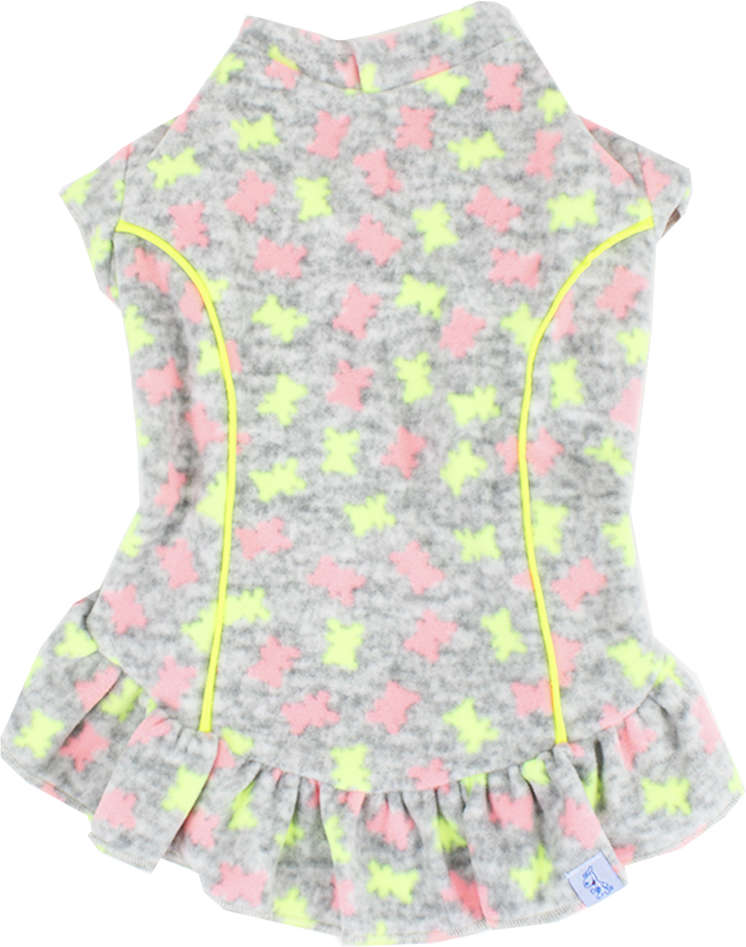 Vestido Soft Grafite com Neon - Tam. 00