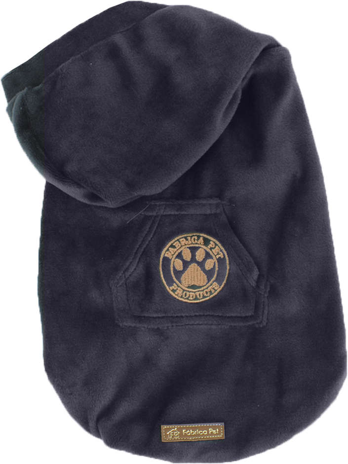 Blusa com Capuz Fábrica Pet Plush Cinza - Tam. 00