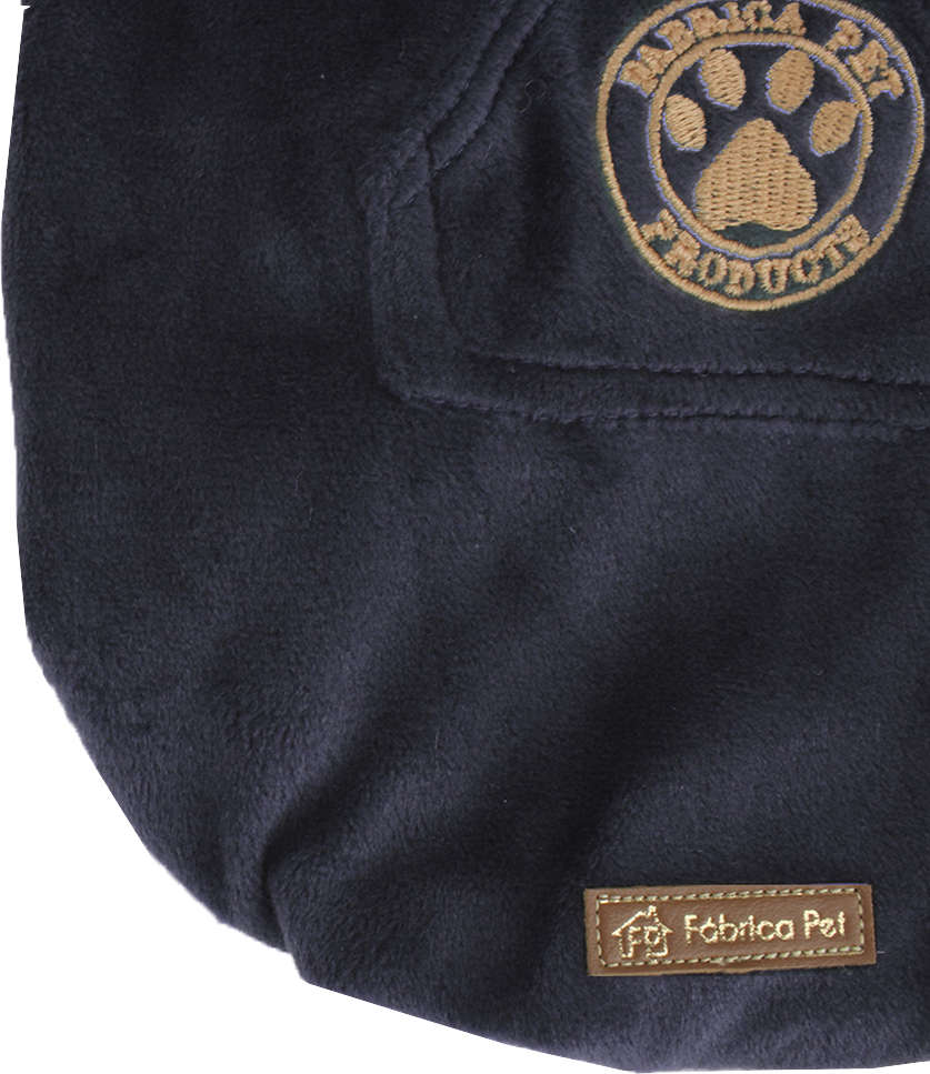 Blusa com Capuz Fábrica Pet Plush Cinza - Tam. 00