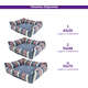 Cama Reciclato Risk Listra Azul