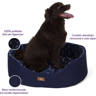 Cama Europa Paris Fábrica Pet Azul Marinho