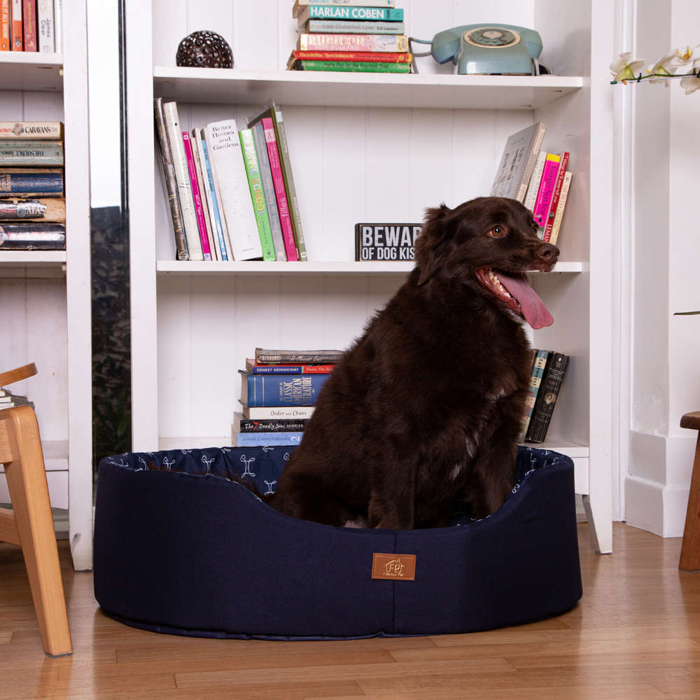 Cama Europa Paris Fábrica Pet Azul Marinho - Tam. M
