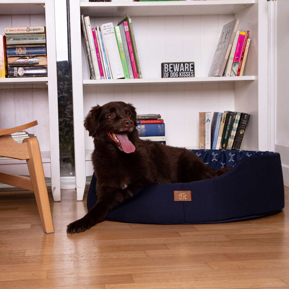 Cama Europa Paris Fábrica Pet Azul Marinho - Tam. M