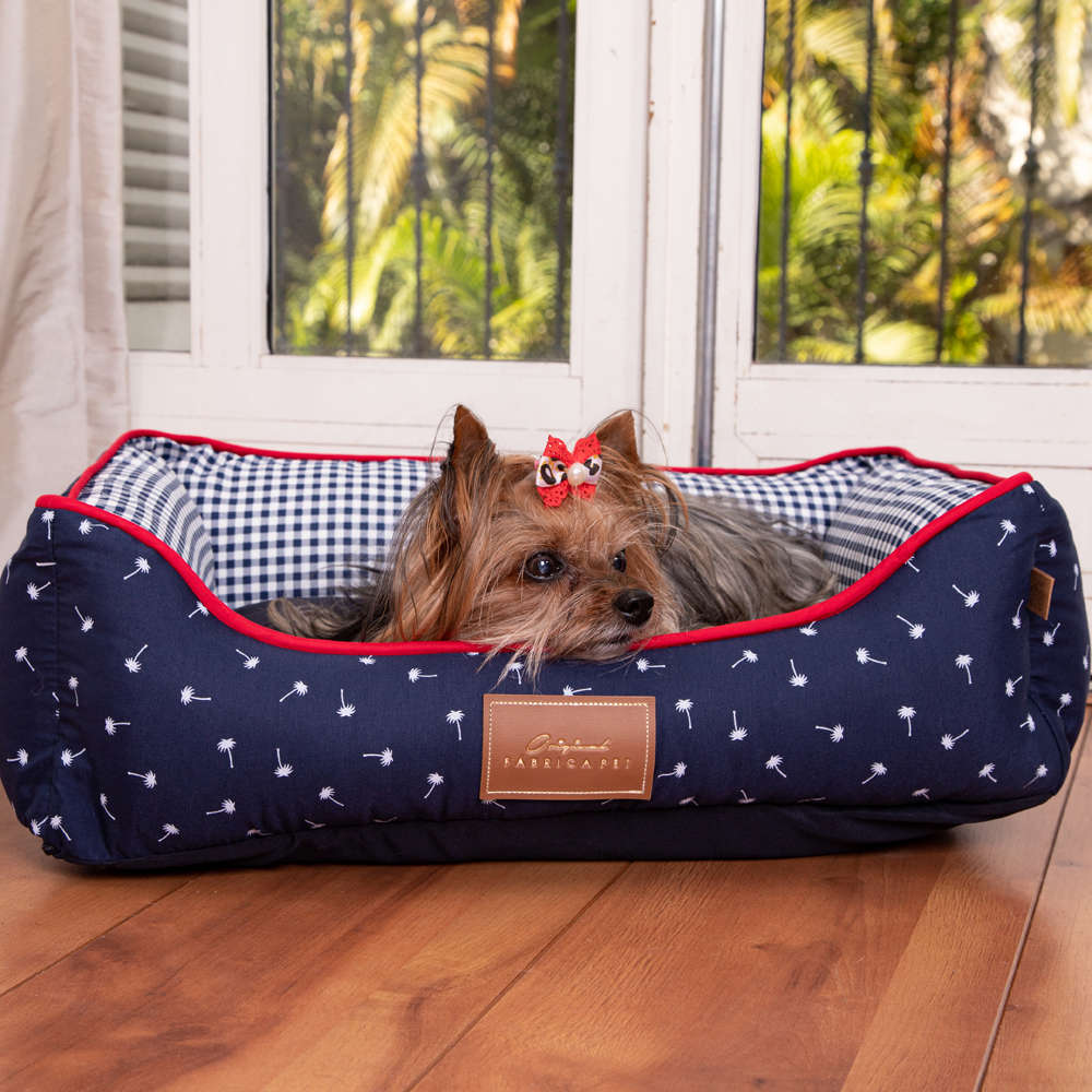 Cama 2 em 1 Fábrica Pet Nave Azul - Tam. P