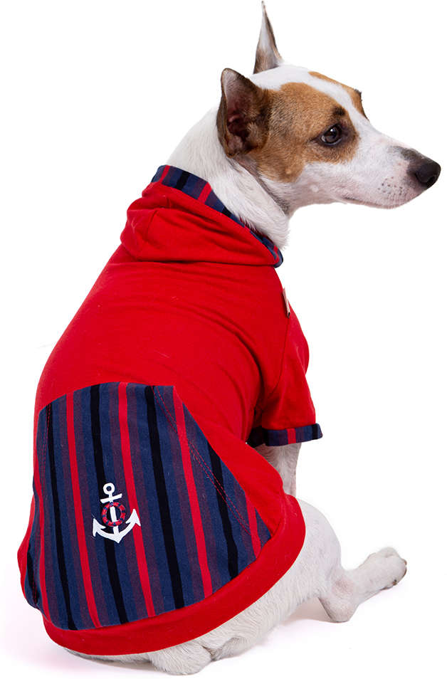 Blusa Malha Pickorruchos Navy com Capuz Vermelha - Tam. 02