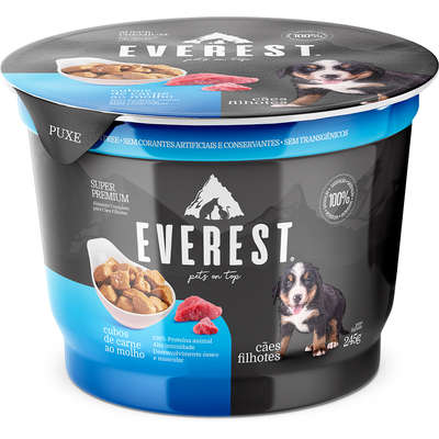 Ração Úmida Everest Cubos de Carne ao Molho para Cães Filhotes