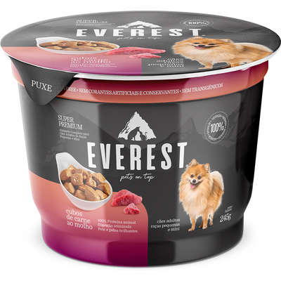 Ração Úmida Everest Cubos de Carne ao Molho para Cães Raças Pequenas e Mini