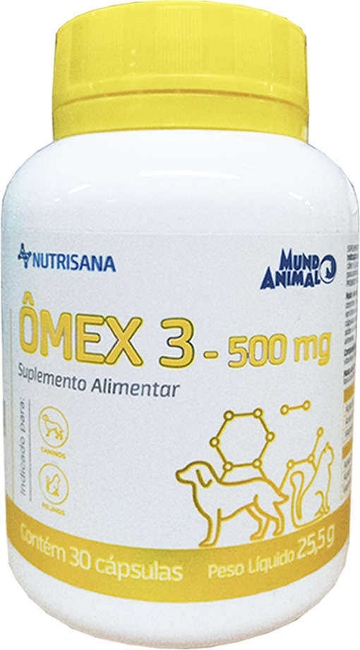 Suplemento Alimentar Mundo Animal Nutrisana Ômex 3 para Cães e Gatos - 30 Cápsulas