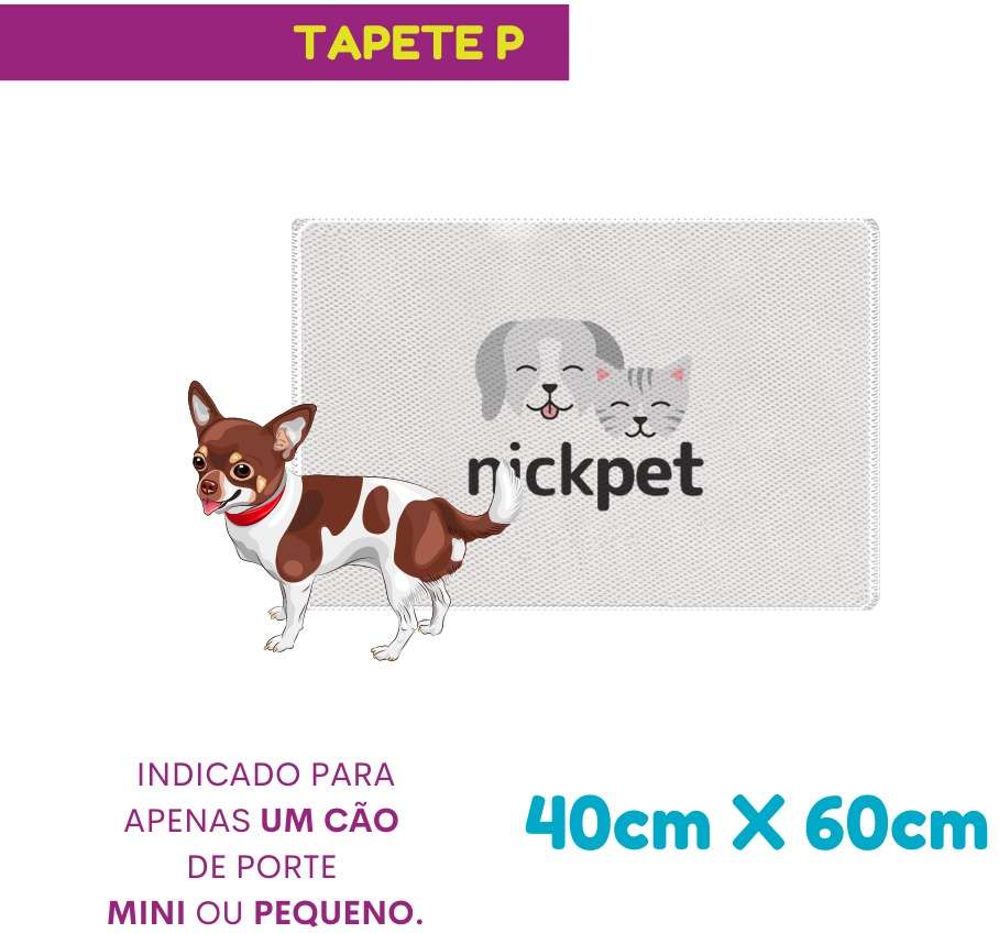 Tapete Higiênico Lavável Nickpet Tapet Nickpet Light para Cães - Tam. P