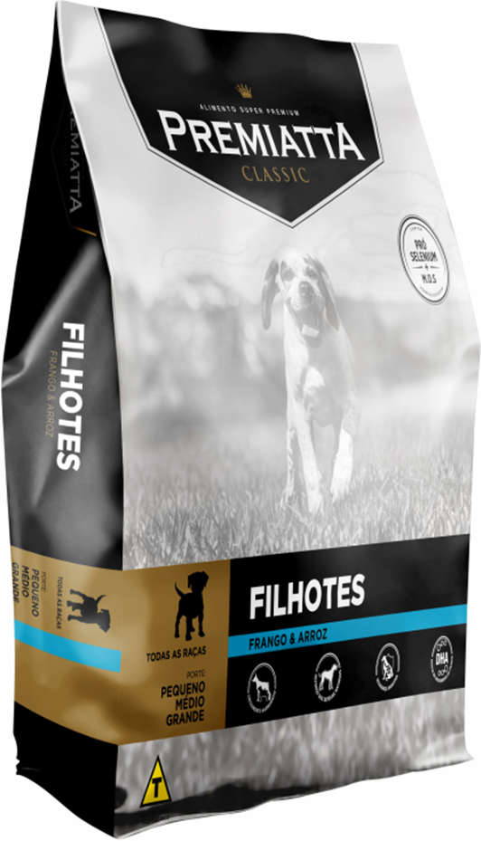 Ração Premiatta Classic para Cães Filhotes de Raças Médias e Grandes - 3Kg