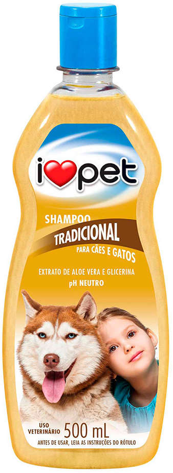 Shampoo I Love Pet Tradicional para Cães e Gatos - 500 mL