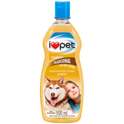 Shampoo I Love Pet Tradicional para Cães e Gatos