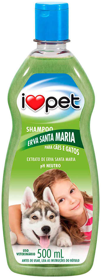 Shampoo I Love Pet Erva de Santa Maria para Cães e Gatos - 500 mL