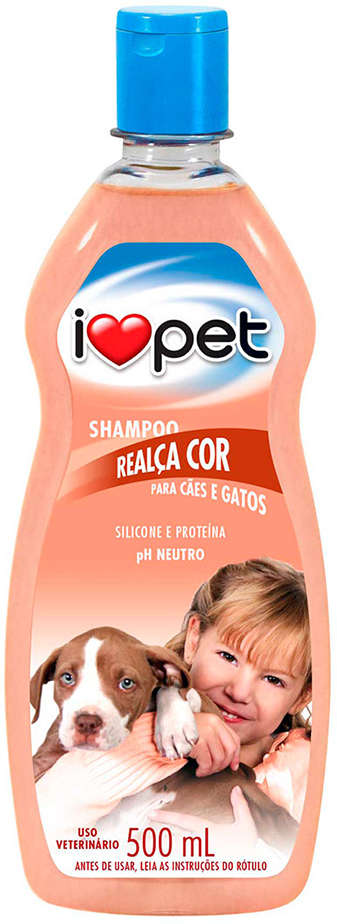 Shampoo I Love Pet Realça Cor para Cães e Gatos - 500 mL