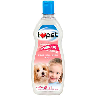 Shampoo I Love Pet Hipoalergênico para Cães e Gatos