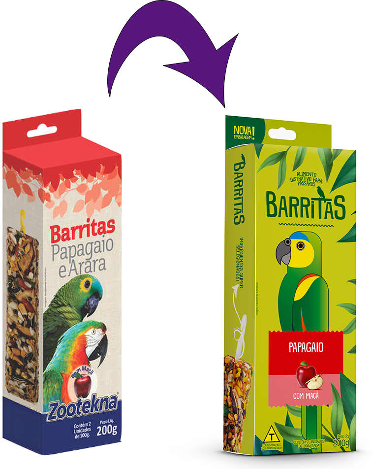 Barritas Zootekna com Maçã para Papagaio - 200 g