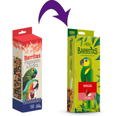 Barritas Zootekna com Maçã para Papagaio