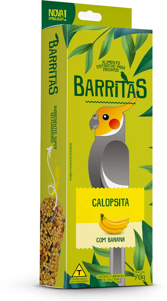 Barritas Zootekna com Banana para Calopsita e Agapornis - 70 g