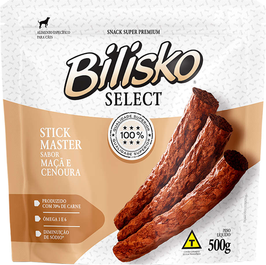 Snack Palito Bilisko para Cães Sabor Cenoura e Maçã - 500g