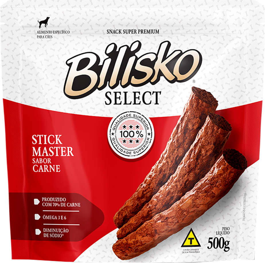 Snack Palito Bilisko para Cães Sabor Carne - 500g